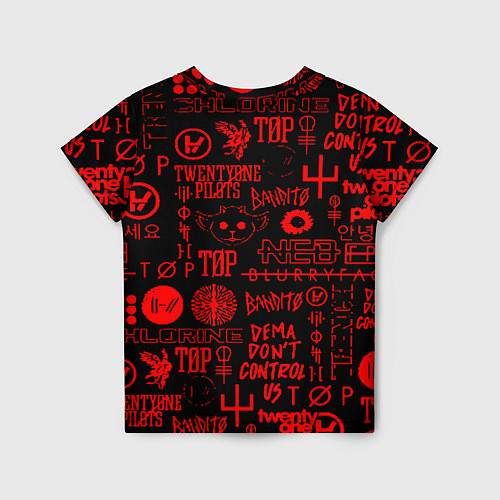 Детская футболка Twenty one pilots pattern rock steel / 3D-принт – фото 2