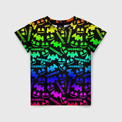 Футболка детская Marshmello neon steel pattern, цвет: 3D-принт