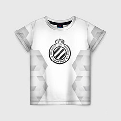 Футболка детская Club Brugge white poly, цвет: 3D-принт