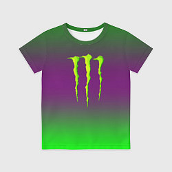 Футболка детская Monster energy gradient, цвет: 3D-принт