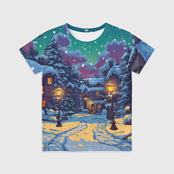 Футболка детская Глубокая зимняя ночь перед рождеством, цвет: 3D-принт