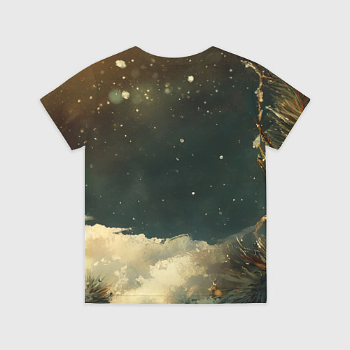 Детская футболка Новогодняя змея у елки / 3D-принт – фото 2