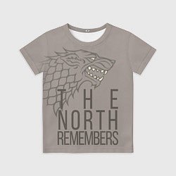 Футболка детская The North Remembers game of thrones, цвет: 3D-принт