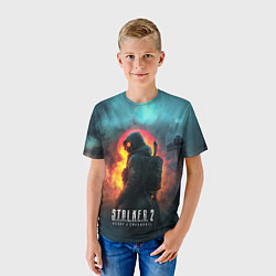 Футболка детская Stalker 2 радиоактивный дым, цвет: 3D-принт — фото 2