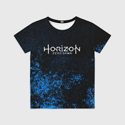 Футболка детская Horizon: Zero Dawn синие брызги красок, цвет: 3D-принт