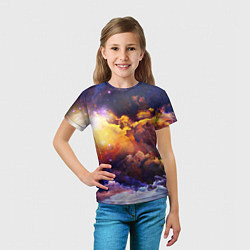 Футболка детская Абстрактные космические краски, цвет: 3D-принт — фото 2