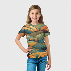 Футболка детская Луга поля, цвет: 3D-принт — фото 2