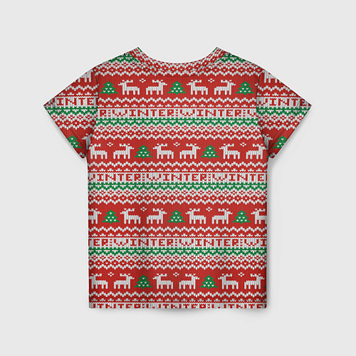 Детская футболка Deer christmas pattern / 3D-принт – фото 2