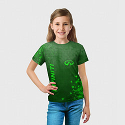 Футболка детская Infiniti - green gradient вертикально, цвет: 3D-принт — фото 2