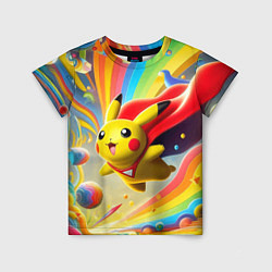 Футболка детская Super Pikachu - ai art fantasy, цвет: 3D-принт