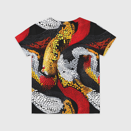 Детская футболка Яркий змеиный паттерн / 3D-принт – фото 2
