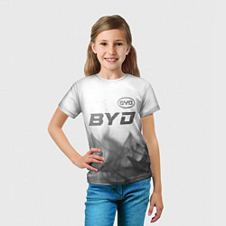 Футболка детская BYD - white gradient посередине, цвет: 3D-принт — фото 2