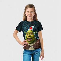 Футболка детская New years Shrek, цвет: 3D-принт — фото 2