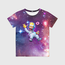 Футболка детская Homer Simpson in space - ai art, цвет: 3D-принт