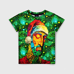 Футболка детская Ded Moroz: pop-art-brut-nouveau pointillism, цвет: 3D-принт