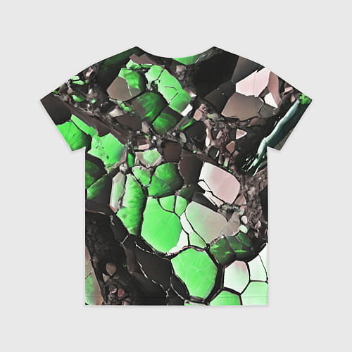 Детская футболка Чёрно-зелёный камень / 3D-принт – фото 2