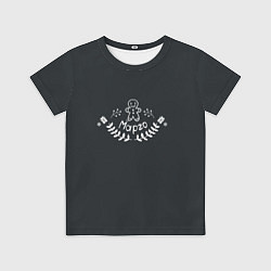 Футболка детская Новогодняя Марго мелом, цвет: 3D-принт