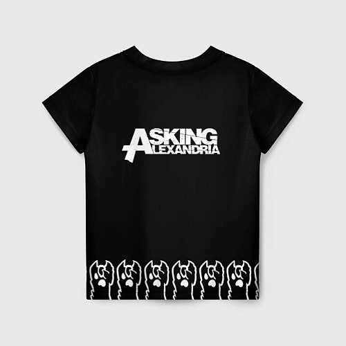 Детская футболка Asking Alexandria - кот рок / 3D-принт – фото 2