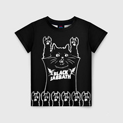 Футболка детская Black Sabbath: cat rock, цвет: 3D-принт