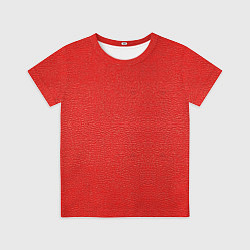 Футболка детская Красная кожаная текстура, цвет: 3D-принт