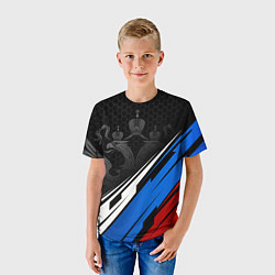 Футболка детская Россия - абстракция, цвет: 3D-принт — фото 2
