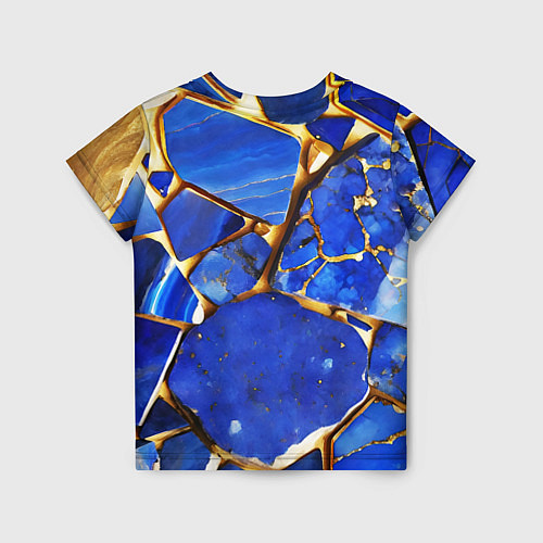 Детская футболка A gold mineral in a blue stone / 3D-принт – фото 2