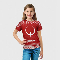 Футболка детская Новогодний Quake, цвет: 3D-принт — фото 2