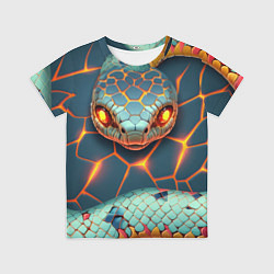 Футболка детская Snake cyberpunk style, цвет: 3D-принт