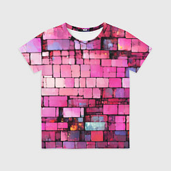Футболка детская Pink bricks, цвет: 3D-принт
