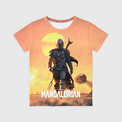 Футболка детская Идущий мандалорец, цвет: 3D-принт