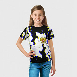 Футболка детская Россия герб глитч, цвет: 3D-принт — фото 2