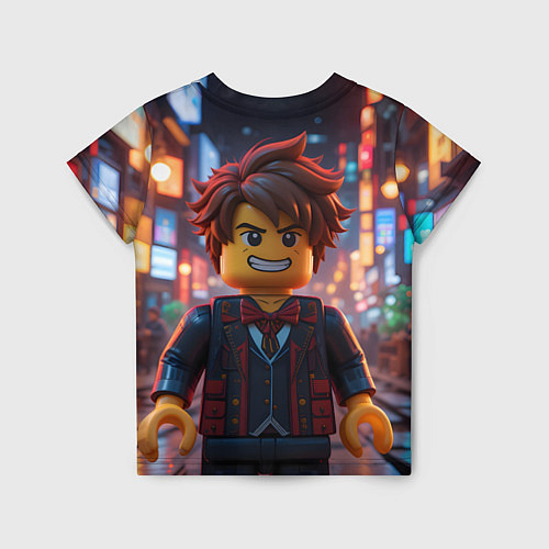 Детская футболка Роблокс вечерние огни / 3D-принт – фото 2