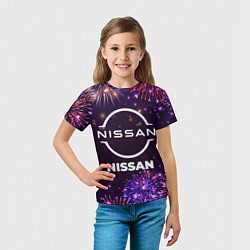 Футболка детская Праздничный Nissan, цвет: 3D-принт — фото 2