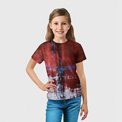Футболка детская Ржавчина красно-белая, цвет: 3D-принт — фото 2