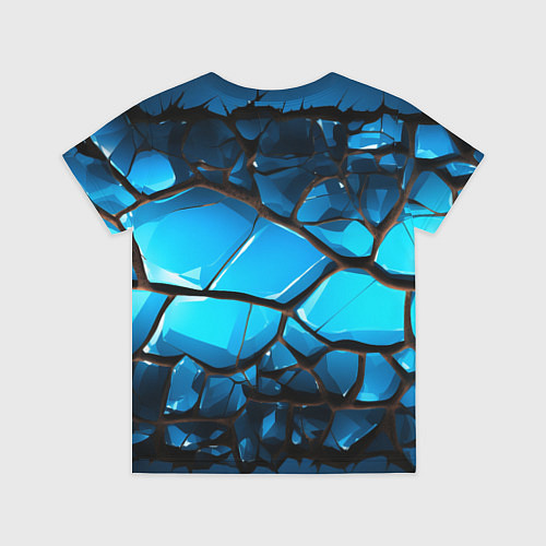 Детская футболка Синяя текстура объемных плит / 3D-принт – фото 2