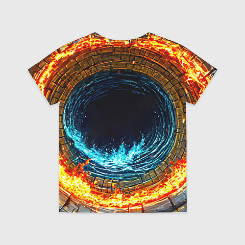 Детская футболка Акула в огненом колодце / 3D-принт – фото 2