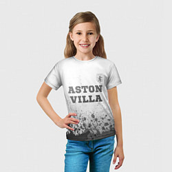 Футболка детская Aston Villa - white gradient посередине, цвет: 3D-принт — фото 2