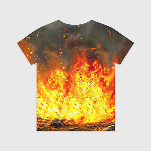 Детская футболка Буйвол в огне / 3D-принт – фото 2