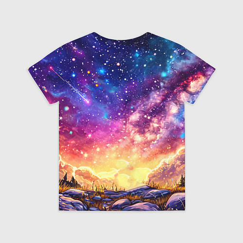 Детская футболка Лось и звездное небо / 3D-принт – фото 2