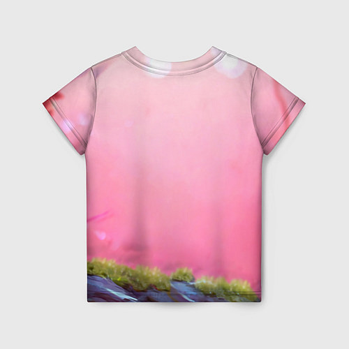Детская футболка Выдра в розовом цвете / 3D-принт – фото 2
