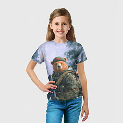 Футболка детская Русский солдат патриот, цвет: 3D-принт — фото 2