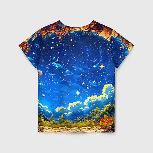 Детская футболка Жираф в звездную ночь / 3D-принт – фото 2