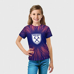 Футболка детская West Ham red energy, цвет: 3D-принт — фото 2