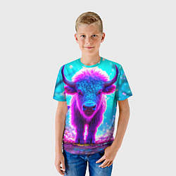 Футболка детская Белый буйвол, цвет: 3D-принт — фото 2