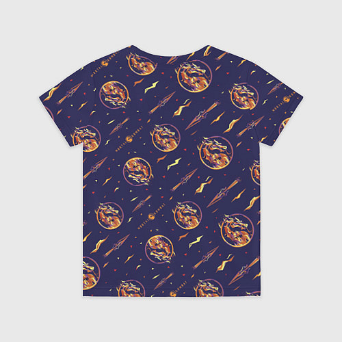 Детская футболка Mortal Kombat logo pattern / 3D-принт – фото 2