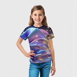 Футболка детская Волны космические, цвет: 3D-принт — фото 2