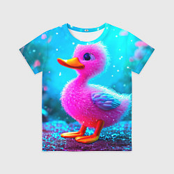 Футболка детская Розовая уточка, цвет: 3D-принт