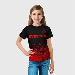 Футболка детская Everton - red gradient посередине, цвет: 3D-принт — фото 2