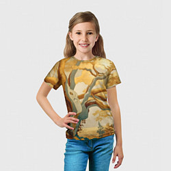 Футболка детская Дерево в японском стиле, цвет: 3D-принт — фото 2