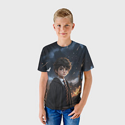 Футболка детская Серьезный Гарри Поттер, цвет: 3D-принт — фото 2
